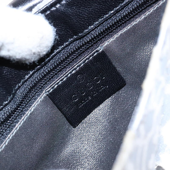 GUCCI Chain Shoulder Bag Velor White 007 2033 1705 Auth 138324