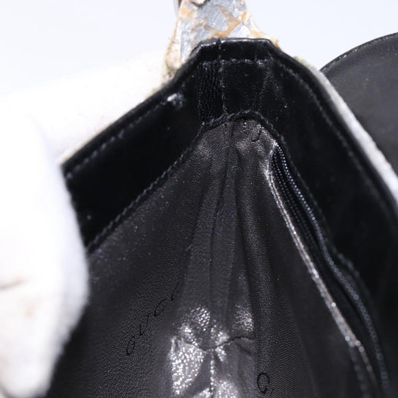 GUCCI Chain Shoulder Bag Velor White 007 2033 1705 Auth 138324