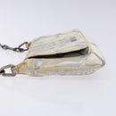 GUCCI Chain Shoulder Bag Velor White 007 2033 1705 Auth 138324-5