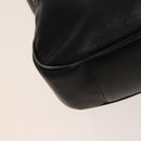 GUCCI Bamboo Shoulder Bag Leather 2way Black Gold 001 1577 Auth 138325-13