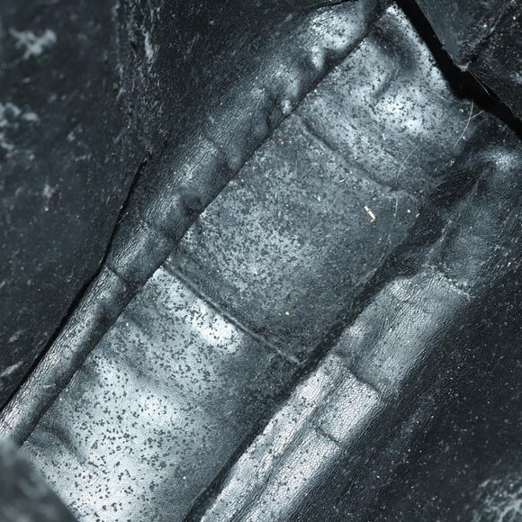 GUCCI Bamboo Shoulder Bag Leather 2way Black Gold 001 1577 Auth 138325