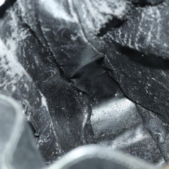 GUCCI Bamboo Shoulder Bag Leather 2way Black Gold 001 1577 Auth 138325