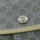 CELINE Macadam Canvas Shoulder Bag Light Blue Silver Auth 138328-14