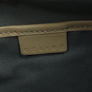 CELINE Macadam Canvas Shoulder Bag Light Blue Silver Auth 138328-16