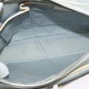 CELINE Macadam Canvas Shoulder Bag Light Blue Silver Auth 138328-17