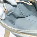 CELINE Macadam Canvas Shoulder Bag Light Blue Silver Auth 138328-19