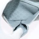 CELINE Macadam Canvas Shoulder Bag Light Blue Silver Auth 138328-20