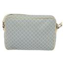 CELINE Macadam Canvas Shoulder Bag Light Blue Silver Auth 138328-3