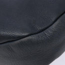 Salvatore Ferragamo Gancini Shoulder Bag Leather Navy Gold Auth 138329-9