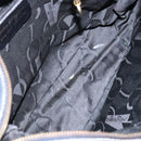 Salvatore Ferragamo Gancini Shoulder Bag Leather Navy Gold Auth 138329-11