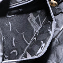 Salvatore Ferragamo Gancini Shoulder Bag Leather Navy Gold Auth 138329-19