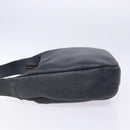 Salvatore Ferragamo Gancini Shoulder Bag Leather Navy Gold Auth 138329-4