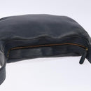 Salvatore Ferragamo Gancini Shoulder Bag Leather Navy Gold Auth 138329-6