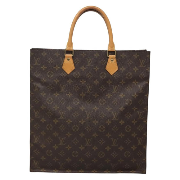 LOUIS VUITTON Monogram Sac Plat Hand Bag M51140 LV Auth 138331
