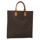LOUIS VUITTON Monogram Sac Plat Hand Bag M51140 LV Auth 138332-1