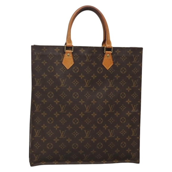 LOUIS VUITTON Monogram Sac Plat Hand Bag M51140 LV Auth 138332