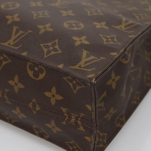 LOUIS VUITTON Monogram Sac Plat Hand Bag M51140 LV Auth 138332