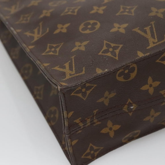 LOUIS VUITTON Monogram Sac Plat Hand Bag M51140 LV Auth 138332