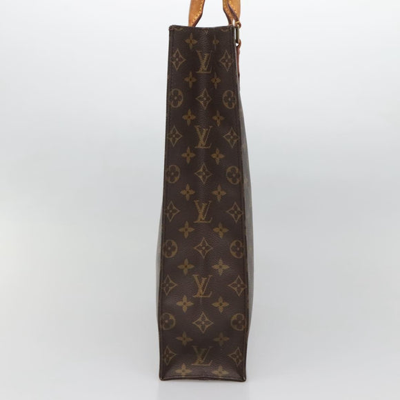 LOUIS VUITTON Monogram Sac Plat Hand Bag M51140 LV Auth 138332