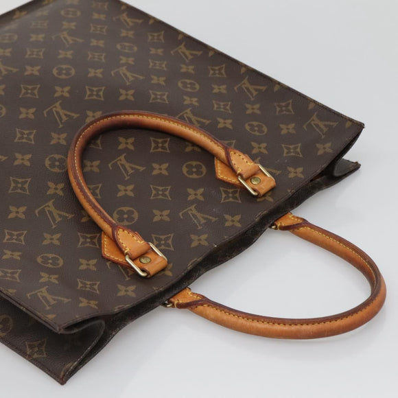 LOUIS VUITTON Monogram Sac Plat Hand Bag M51140 LV Auth 138332