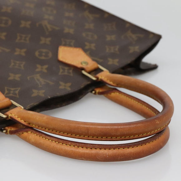 LOUIS VUITTON Monogram Sac Plat Hand Bag M51140 LV Auth 138332