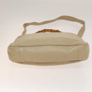 GUCCI Bamboo Shoulder Bag Leather 2way Beige Gold 001 2113 1577 Auth 138340-5