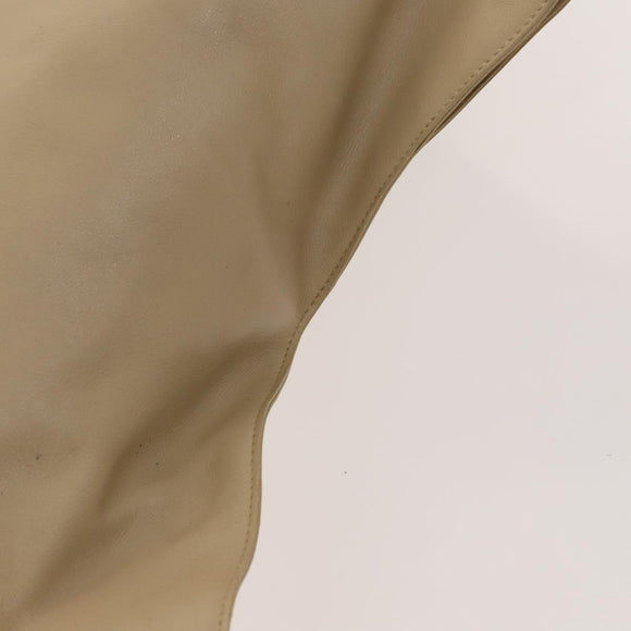 GUCCI Bamboo Shoulder Bag Leather 2way Beige Gold 001 2113 1577 Auth 138340