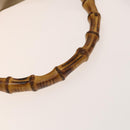 GUCCI Bamboo Shoulder Bag Leather 2way Beige Gold 001 2113 1577 Auth 138340-9