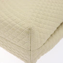 BALLY Hand Bag Leather Ivory Gold Auth 138341-14