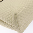 BALLY Hand Bag Leather Ivory Gold Auth 138341-15