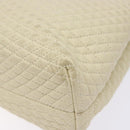 BALLY Hand Bag Leather Ivory Gold Auth 138341-9