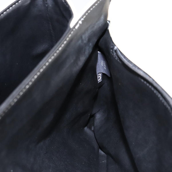 BALLY Hand Bag Leather Ivory Gold Auth 138341