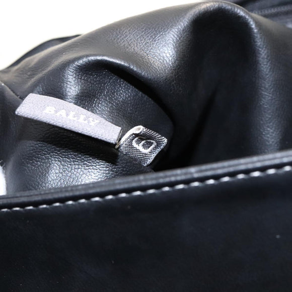 BALLY Hand Bag Leather Ivory Gold Auth 138341