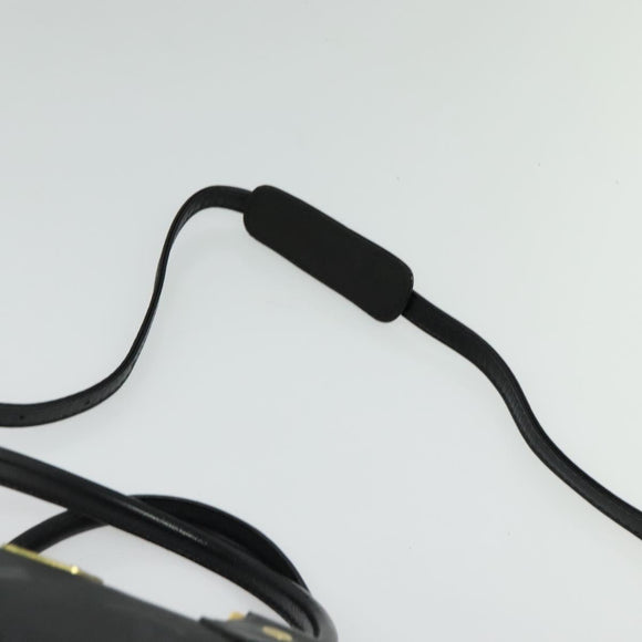 MCM Vicetos Logogram Hand Bag PVC 2way Black Gold Auth 138343