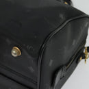 MCM Vicetos Logogram Hand Bag PVC 2way Black Gold Auth 138343-13