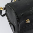 MCM Vicetos Logogram Hand Bag PVC 2way Black Gold Auth 138343-14