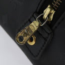 MCM Vicetos Logogram Hand Bag PVC 2way Black Gold Auth 138343-17