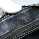 MCM Vicetos Logogram Hand Bag PVC 2way Black Gold Auth 138343-18