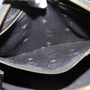 MCM Vicetos Logogram Hand Bag PVC 2way Black Gold Auth 138343-22