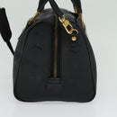 MCM Vicetos Logogram Hand Bag PVC 2way Black Gold Auth 138343-5