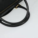 MCM Vicetos Logogram Hand Bag PVC 2way Black Gold Auth 138343-7