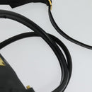 MCM Vicetos Logogram Hand Bag PVC 2way Black Gold Auth 138343-8