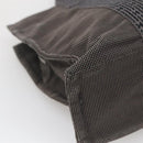 HERMES Her Line PM Hand Bag Canvas Gray Silver Auth 138344-16