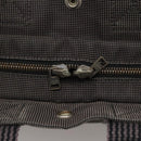 HERMES Her Line PM Hand Bag Canvas Gray Silver Auth 138344-10