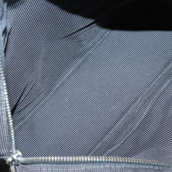 HERMES Her Line PM Hand Bag Canvas Gray Silver Auth 138344