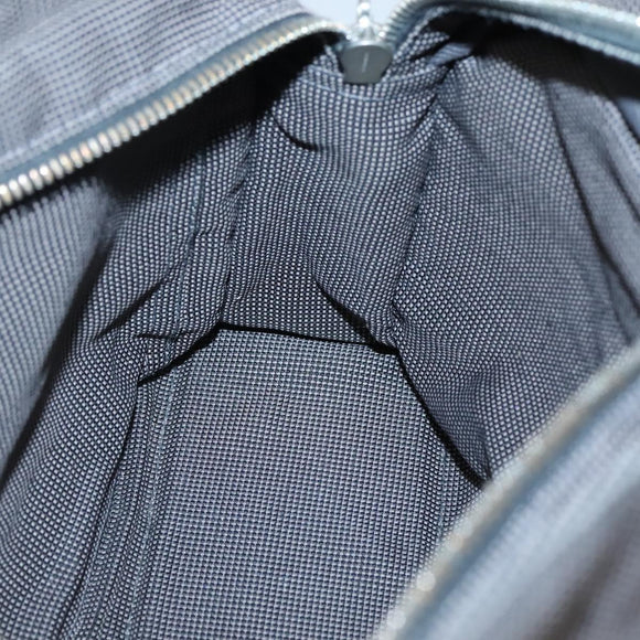 HERMES Her Line PM Hand Bag Canvas Gray Silver Auth 138344