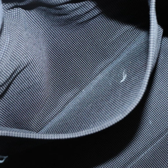 HERMES Her Line PM Hand Bag Canvas Gray Silver Auth 138344