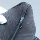 HERMES Her Line Hand Bag Canvas Gray Silver Auth 138345-14