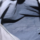 HERMES Her Line Hand Bag Canvas Gray Silver Auth 138345-15