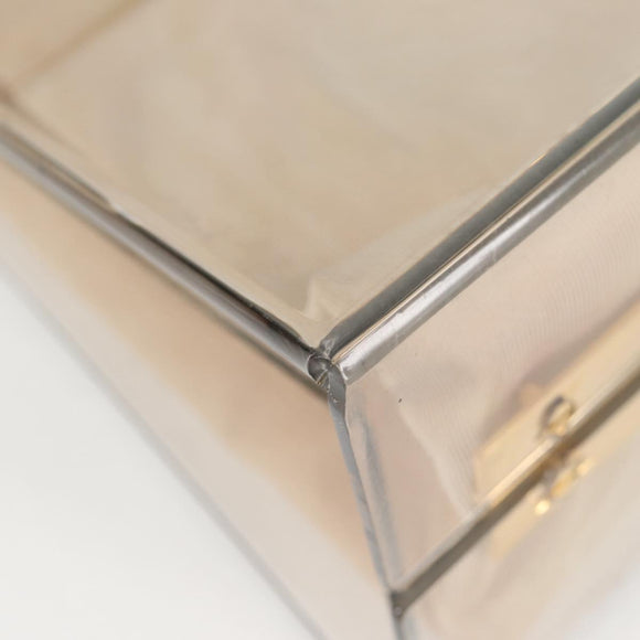 Salvatore Ferragamo Hand Bag Plastic Clear Gold Auth 138346A